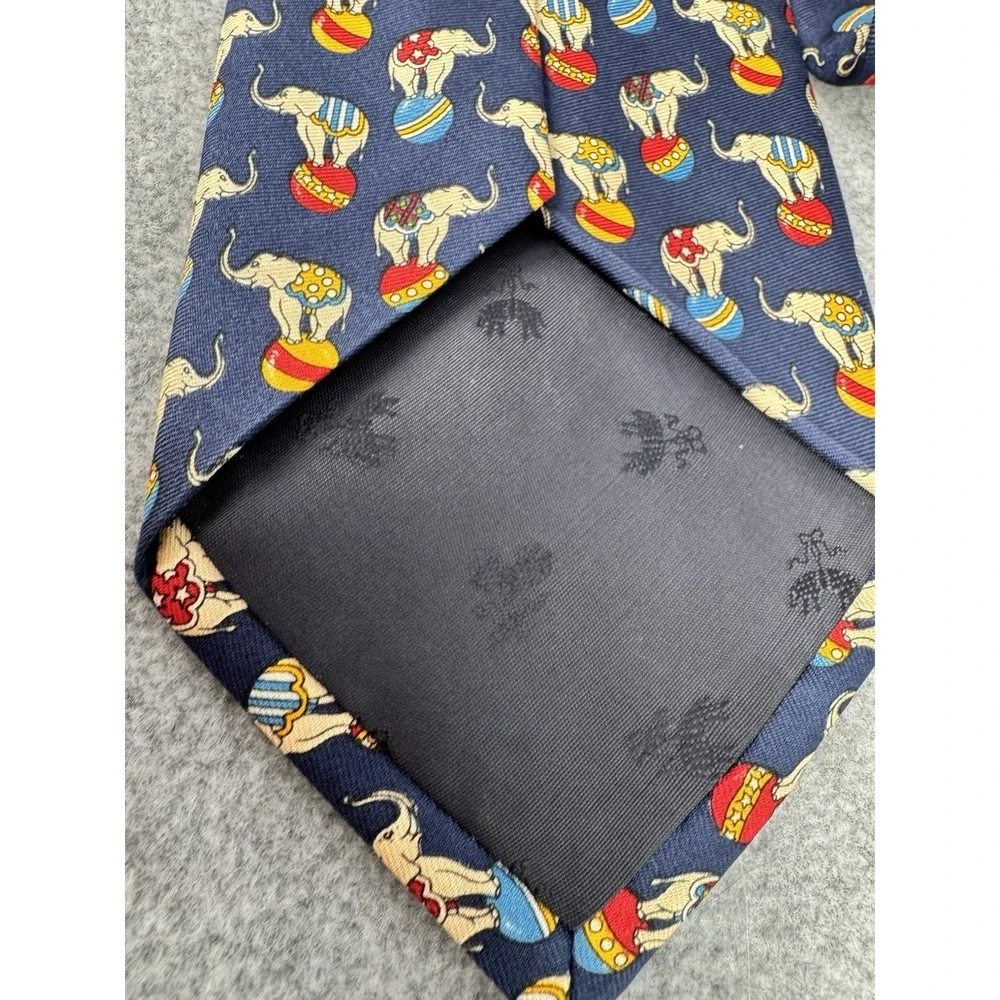 Brooks‎ Brothers Makers Silk Necktie Circus Elephant Print Novelty USA Made